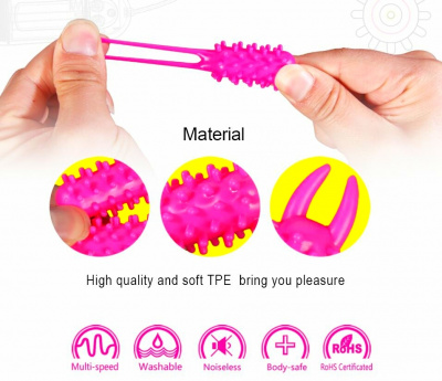 SB-8109 Pink/ Вибростимуляторы для сосков Dual Stimulating Vibrator (пара)