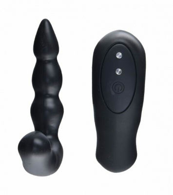 SB-8112 black/ Водонепроницаемый перезаряжаемый вибро-стимулятор простаты JERRY с ДУ 12 режимов