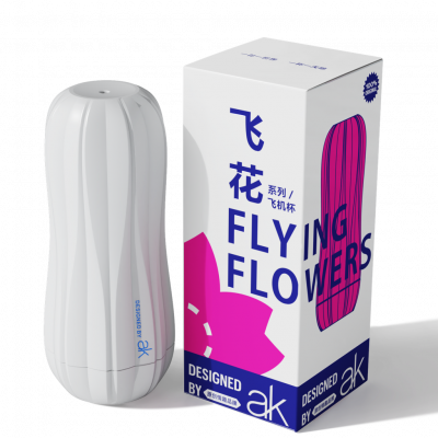 AK-MH-PE-H2/ Мастурбатор FLYING FLOWERS, белый