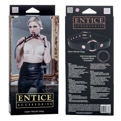 2720-45 SE/ Кляп открытый с кольцом Entice Open Mouth Gag черный