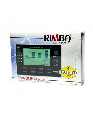 7890/ Электростимулятор Rimba 4 Channel Electro sex power box deluxe четырехканальный с ЖК дисплеем
