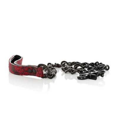 2712-45 SE/ Поводок с цепью Scandal Leash атласный черно-красный