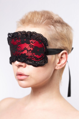 EM01033-P Red/ Маска на глаза с кружевом